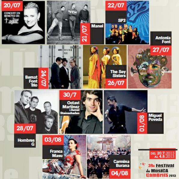 Concerts of Festival Internacional Music of Cambrils 2013. 