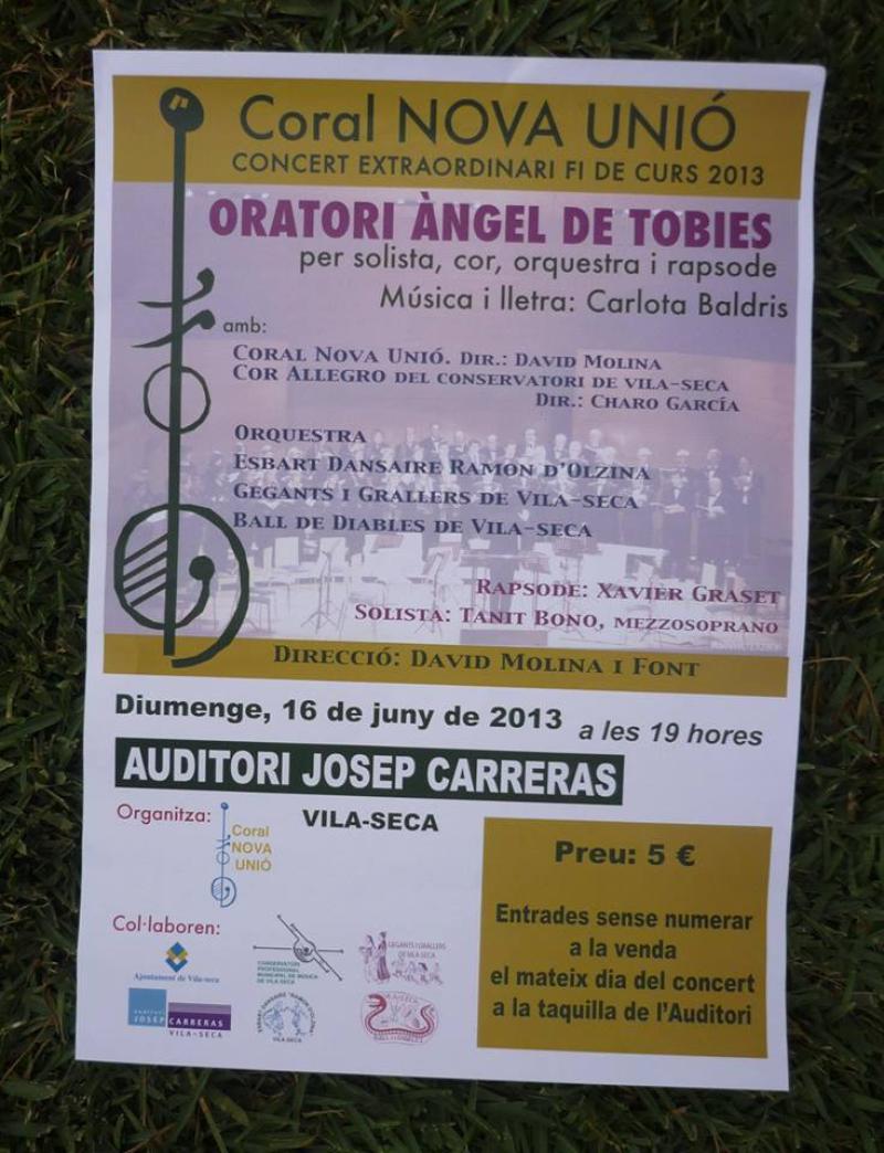 Cartell del conciert Coral Nova Uni&oacute;.