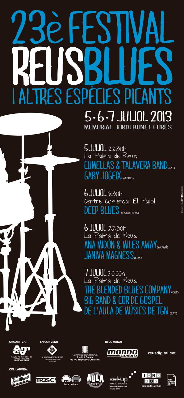 Cartel del Festival Reus Blues 2013.