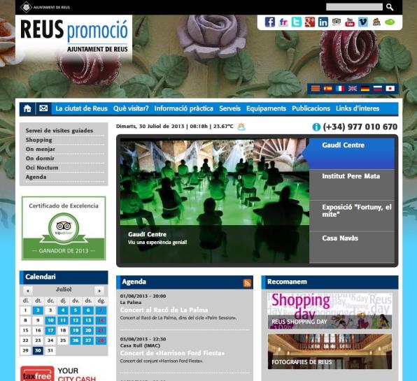 Website, Reus Promoció 2013.