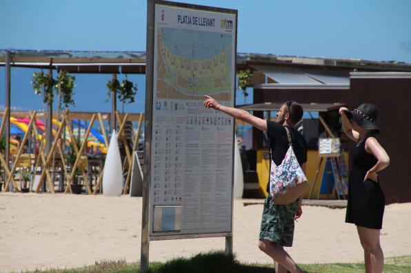 Platja de Llevant, tabló informatiu