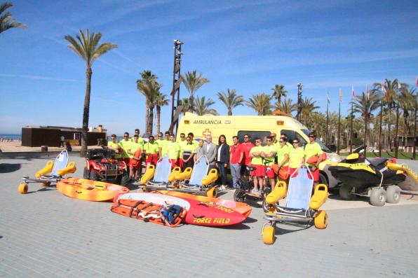 Service of first aid of the beaches of salou