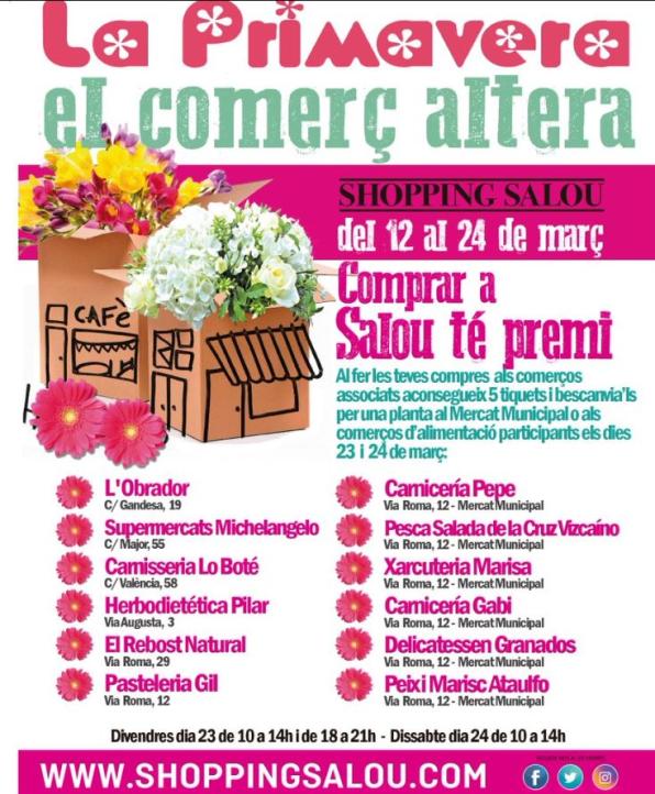 Shops of Salou will give a plant for purchases