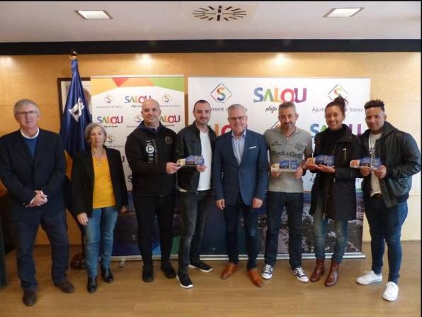 Image of the winners with the mayor, Pere Granados