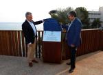 Momento de la inauguración del mirador de la playa Capellans