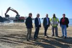 Municipal representatives visiting the works on the beaches