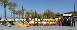 Beach safety: lifeguards and police station