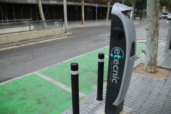Electric car charging point of the Municipal Market of Salou