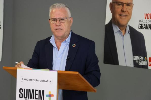 Pere Granados en un acte de campanya de 2023