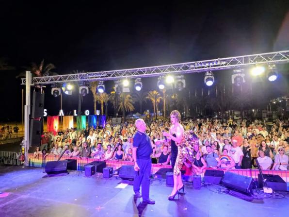 Escenario de la Proud of Salou - Fiesta de la Diversidad. Cedida