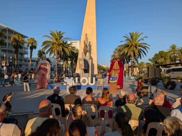Moment from the tribute ceremony to King Jaume I in Salou. Handout