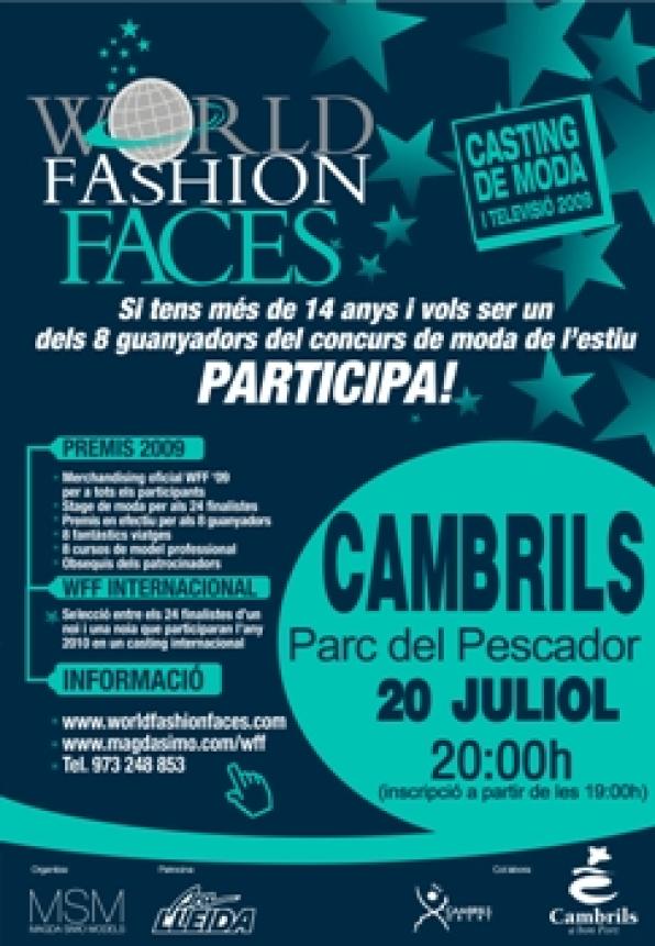 Cambrils  acull demà 20 de juliol un càsting de moda i televisió per a joves a partir de 14 anys