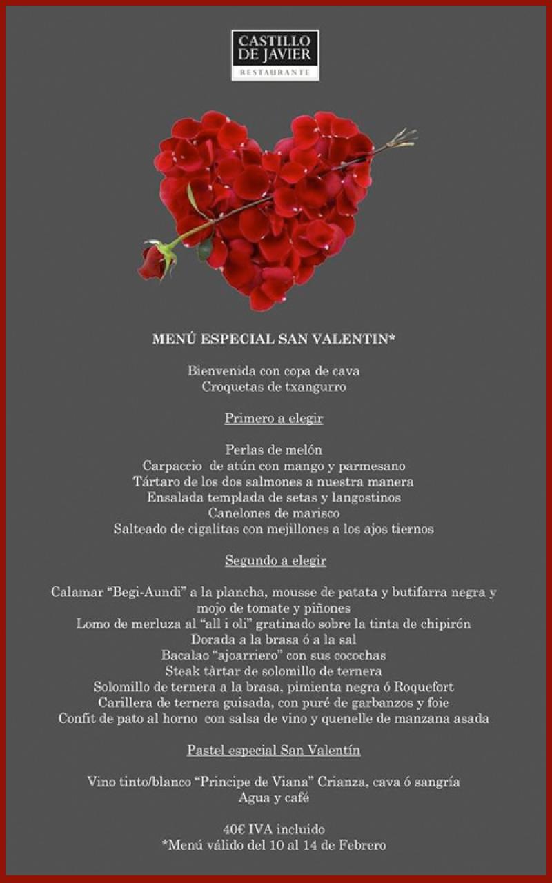 &Uacute;ltimos d&iacute;as para saborear el men&uacute; especial del Castillo de Javier para los enamorados