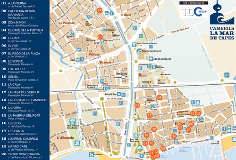 Cambrils se inundar&aacute; de tapas del 8 al 17 de Junio (mapa) 1