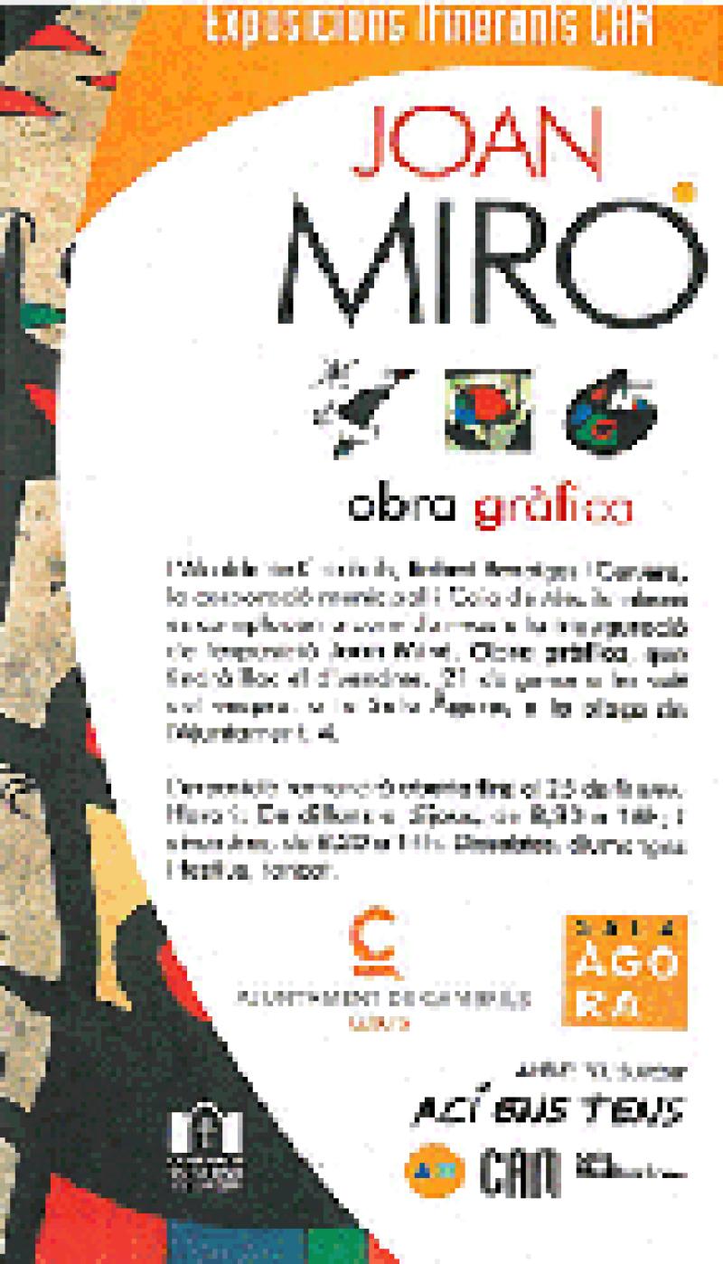 Cambrils inaugurates the exhibition "Joan Mir&oacute;. Graphic Work"