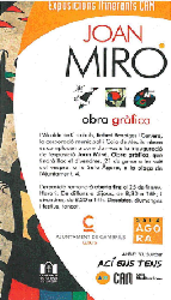 SŽinaugura a Cambrils lexposició  &quot;Joan Miró. Obra Gràfica&quot;