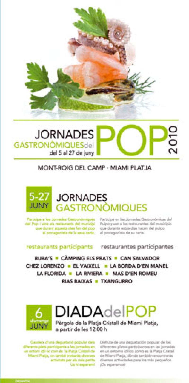 Las III Jornadas Gastron&oacute;micas del Pulpo, en Mont-Roig del 5 al 27 de junio